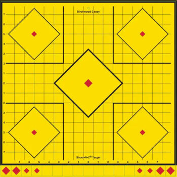 Birchwood Casey LRSIT-5PK Long Range  Self-Adhesive Paper Yellow 17.75" 5-Diamond 5 Pack