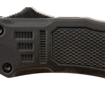 Steel River Knives MT616BDP Spartan  Mini 2.75" OTF Drop Point Plain Black/Silver 440C SS Blade/ 4.25" Black Aluminum Zinc Alloy Handle