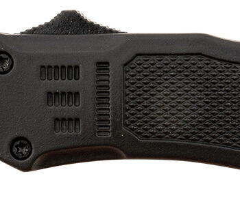 Steel River Knives MT616BDDP Spartan  Mini 2.75" OTF Drop Point Plain Laser Etched Damascus 440C SS Blade/4.25" Black Aluminum Zinc Alloy Handle