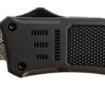 Steel River Knives T618BDDP Spartan  Medium 3.25" Drop Point Plain Laser Etched Damascus 440C SS Blade/4.50" Black Aluminum Zinc Alloy Handle