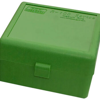 MTM Case-Gard RS10010 Ammo Box Flip-Top 223Rem/204Ruger Green Polypropylene 100rd