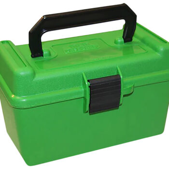 MTM Case-Gard H50RMAG10 Deluxe Ammo Box  300 Win Mag/7mm Rem Green Polypropylene 50rd