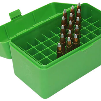 MTM Case-Gard RM5010 Ammo Box Flip-Top 308Win/220Swift/243Win Green Polypropylene 50rd