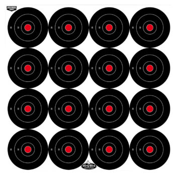 Birchwood Casey 35309 Dirty Bird  3" Bullseye Tagboard Hanging Black/White 12 PK