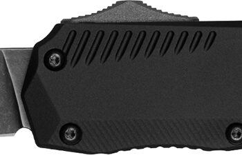 Kershaw 9000T Livewire  Automatic 3.30" OTF Tanto Plain Black DLC CPM MagnaCut Steel Blade, Black Anodized Aluminum Handle, Includes Pocket Clip