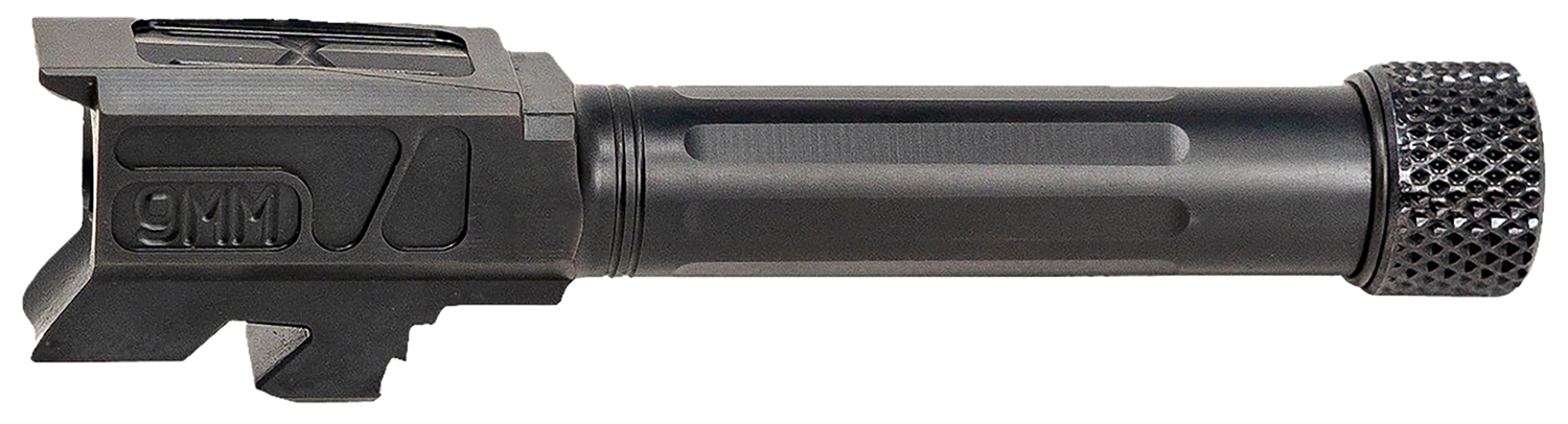 Faxon Firearms GB910N43SGQT Match Series 9mm Luger Compatible w/Glock 43/43X, Fluted Threaded Black Nitride Stainless Steel 3 Faxon Firearms GB910N43SGQT Match Series 9mm Luger Compatible w/Glock 43/43X, Fluted Threaded Black Nitride Stainless Steel