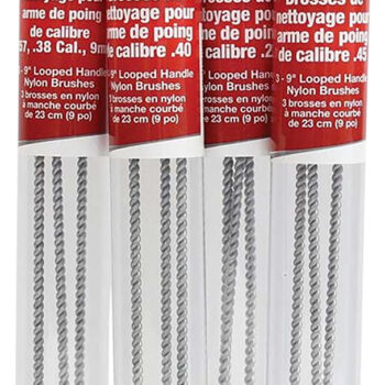 Birchwood Casey 41210 Cleaning Brushes Handgun Looped 9mm/357/38/380 9" Nylon 3 Pack