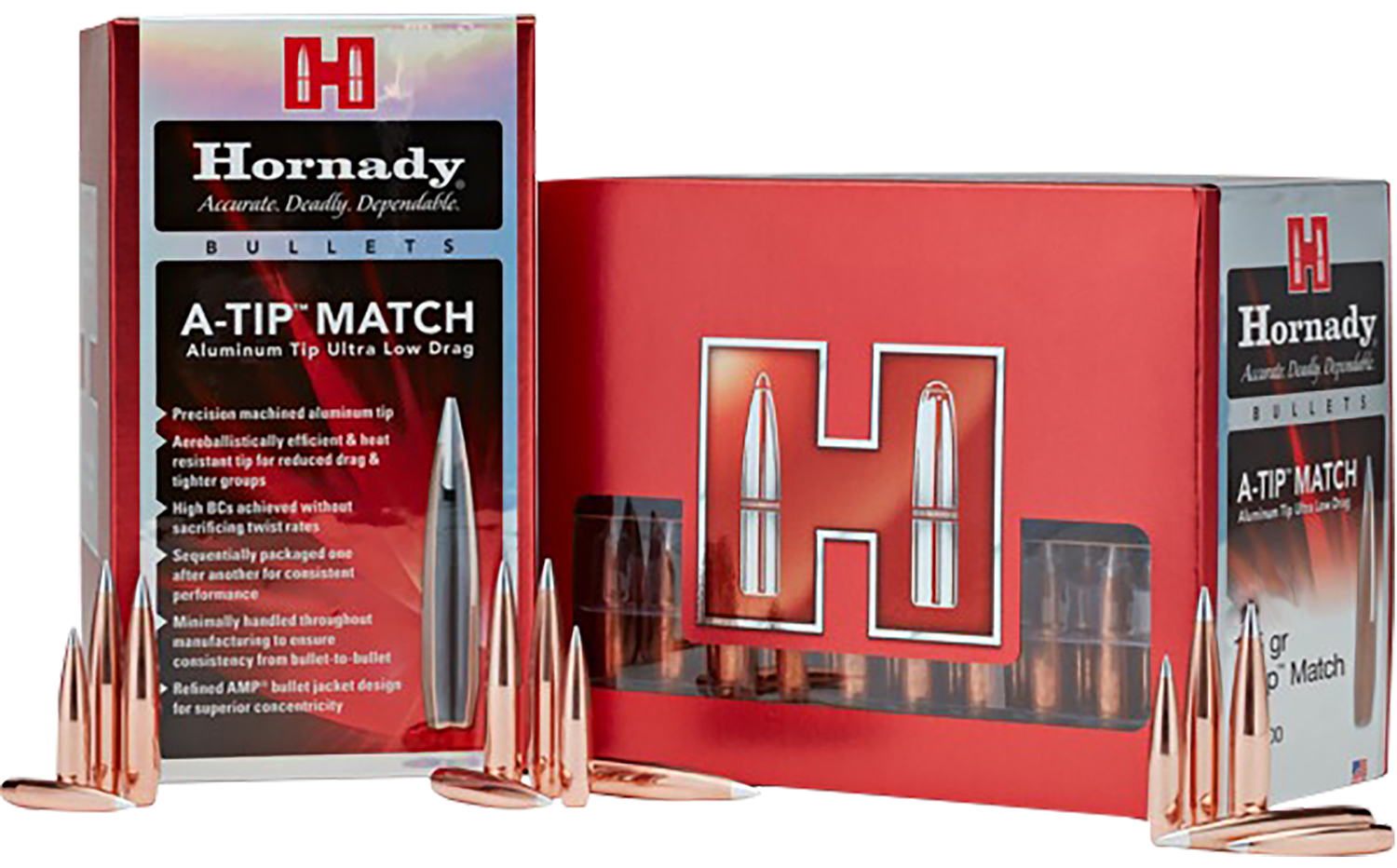 Hornady 2562 25Cal .257 138gr A-Tip Match 100 Per Box/10 Case 3 Hornady 2562 25Cal .257 138gr A-Tip Match 100 Per Box/10 Case