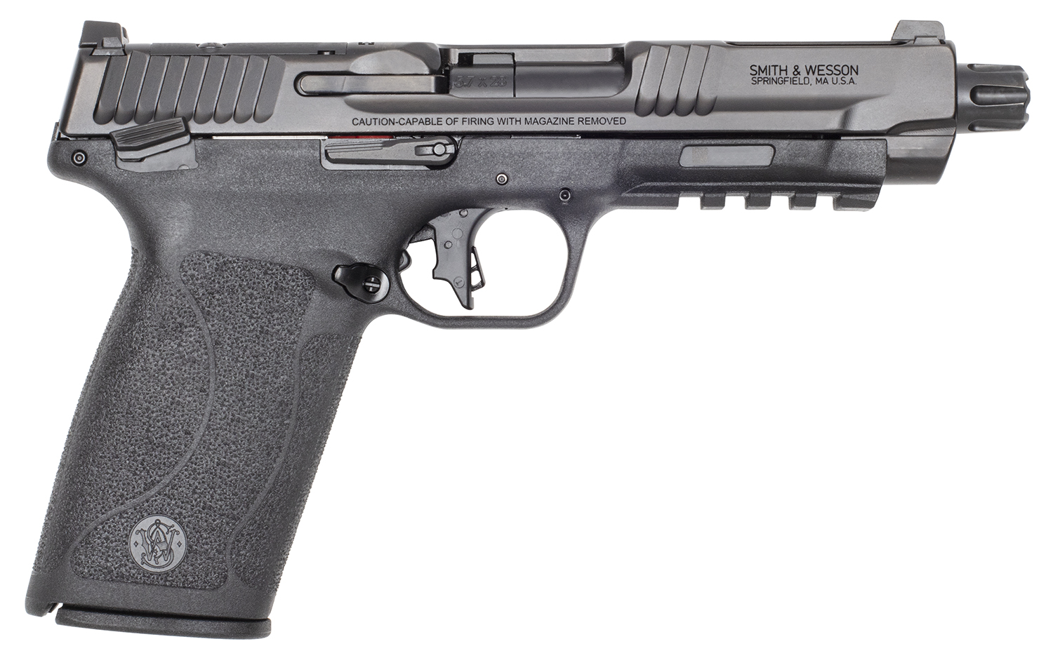 Smith & Wesson 14093 M&P 5.7 Full Size Frame 5.7x28mm 10+1 5" Black Armornite, Black Optic Ready/Serrated Stainless Steel Slide, Black Polymer Frame w/Picatinny Rail, Polymer Grip 3 Smith & Wesson 14093 M&P 5.7 Full Size Frame 5.7x28mm 10+1 5" Black Armornite, Black Optic Ready/Serrated Stainless Steel Slide, Black Polymer Frame w/Picatinny Rail, Polymer Grip