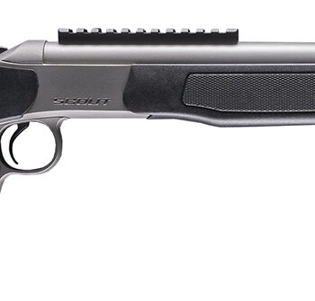 CVA CR4445S Scout Takedown 444 Marlin 1rd 22" Stainless Fluted Threaded Barrel, Stainless Steel Receiver w/Picatinny Rail, Adj Comb & LOP Black Synthetic Stock