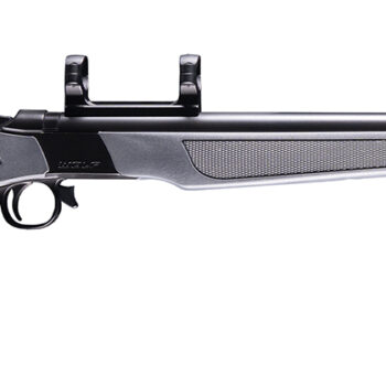 CVA PR2119M Wolf  50 Cal 24" Blued Steel Barrel &  Steel Receiver w/Picatinny Rail, Fixed Stealth Gray Synthetic Stock