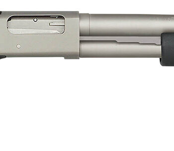 Mossberg 50793 590A1 Pro 12 Gauge 6+1 18.50" Silver Marinecote Barrel & Steel Receiver, Black Synthetic Stock
