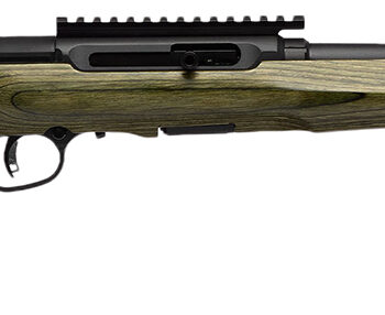 Savage Arms 47258 A Series  Full Size 22 LR 10+1 18" Matte Black Spiral Fluted Threaded Barrel, Matte Black Carbon Steel Receiver w/  Picatinny Rail, OD Green Fixed Laminate Stock, Right Hand