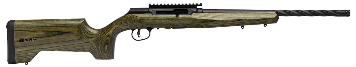 Savage Arms 47258 A Series Full Size 22 LR 10+1 18" Matte Black Spiral Fluted Threaded Barrel, Matte Black Carbon Steel Receiver w/ Picatinny Rail, OD Green Fixed Laminate Stock, Right Hand 3 Savage Arms 47258 A Series Full Size 22 LR 10+1 18" Matte Black Spiral Fluted Threaded Barrel, Matte Black Carbon Steel Receiver w/ Picatinny Rail, OD Green Fixed Laminate Stock, Right Hand