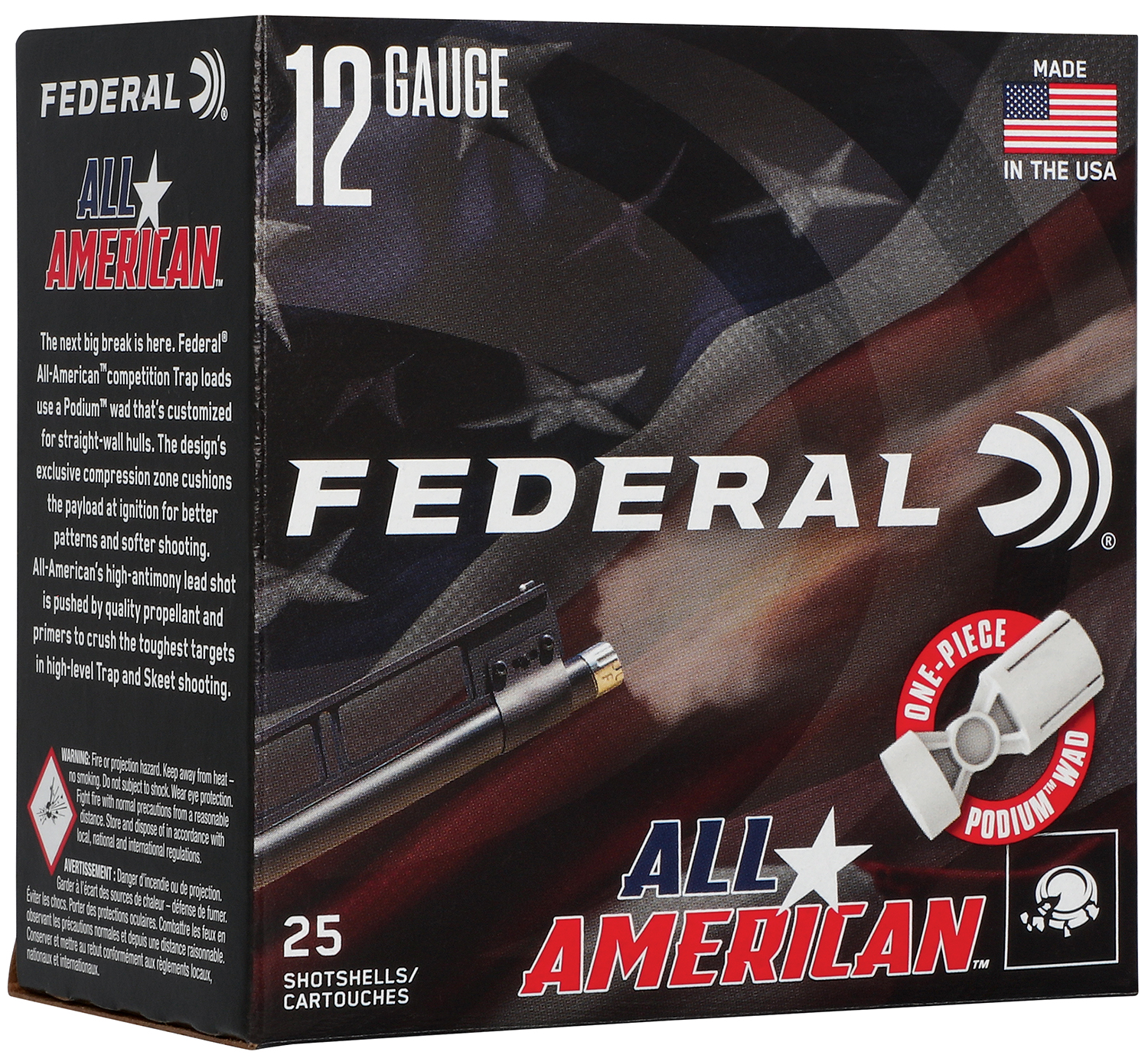 Federal FAA12L175 All-American 12Gauge 2.75" 1oz 7.5Shot 25 Per Box/10 Case 3 Federal FAA12L175 All-American 12Gauge 2.75" 1oz 7.5Shot 25 Per Box/10 Case