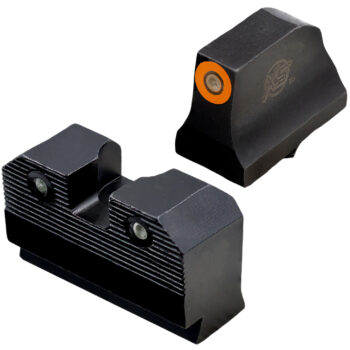 XS Sights GLR204P6N R3D 2.0 Night Sight Set Orange Tritium Front/Black Oxide Frame, Compatible w/ Glock