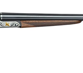 F.A.I.R. FRISSL2028 Iside Select 20 Gauge Break Open 2rd 28" Black Side By Side Barrel, Polished Silver w/Gold Inlay Receiver, English Style Oiled Walnut Stock, Technichoke XP50 Choke System