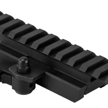 NcStar MARFQV2 QR Riser Gen2 Locking/Quick Detach Black Aluminum, Fits AR15/M4 Picatinny Rail Mount