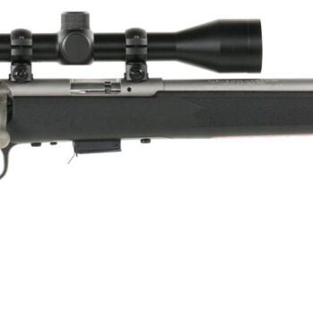 Savage Arms 95200 93 FVSS XP Full Size 22 WMR 5+1 21" Matte Stainless Heavy Barrel, Matte Drilled & Tapped Stainless Steel Receiver, Matte Black Fixed Synthetic Stock, 3-9x40mm Duplex, Right Hand
