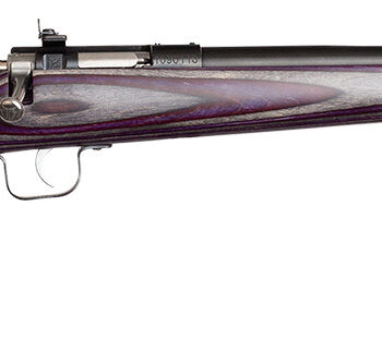 Crickett KSA2227 Youth  22 LR 1rd 16.12" Blued Barrel & Receiver, Fixed Front/Adjustable Rear Sights, Purple Laminate Stock w/11.5" LOP, Rebounding Firing Pin Safety