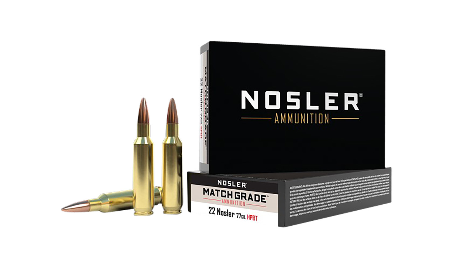 Nosler 60016 Match Grade 22Nosler 77gr Custom Competition Hollow Point Boat Tail 20 Per Box/10 Case 3 Nosler 60016 Match Grade 22Nosler 77gr Custom Competition Hollow Point Boat Tail 20 Per Box/10 Case