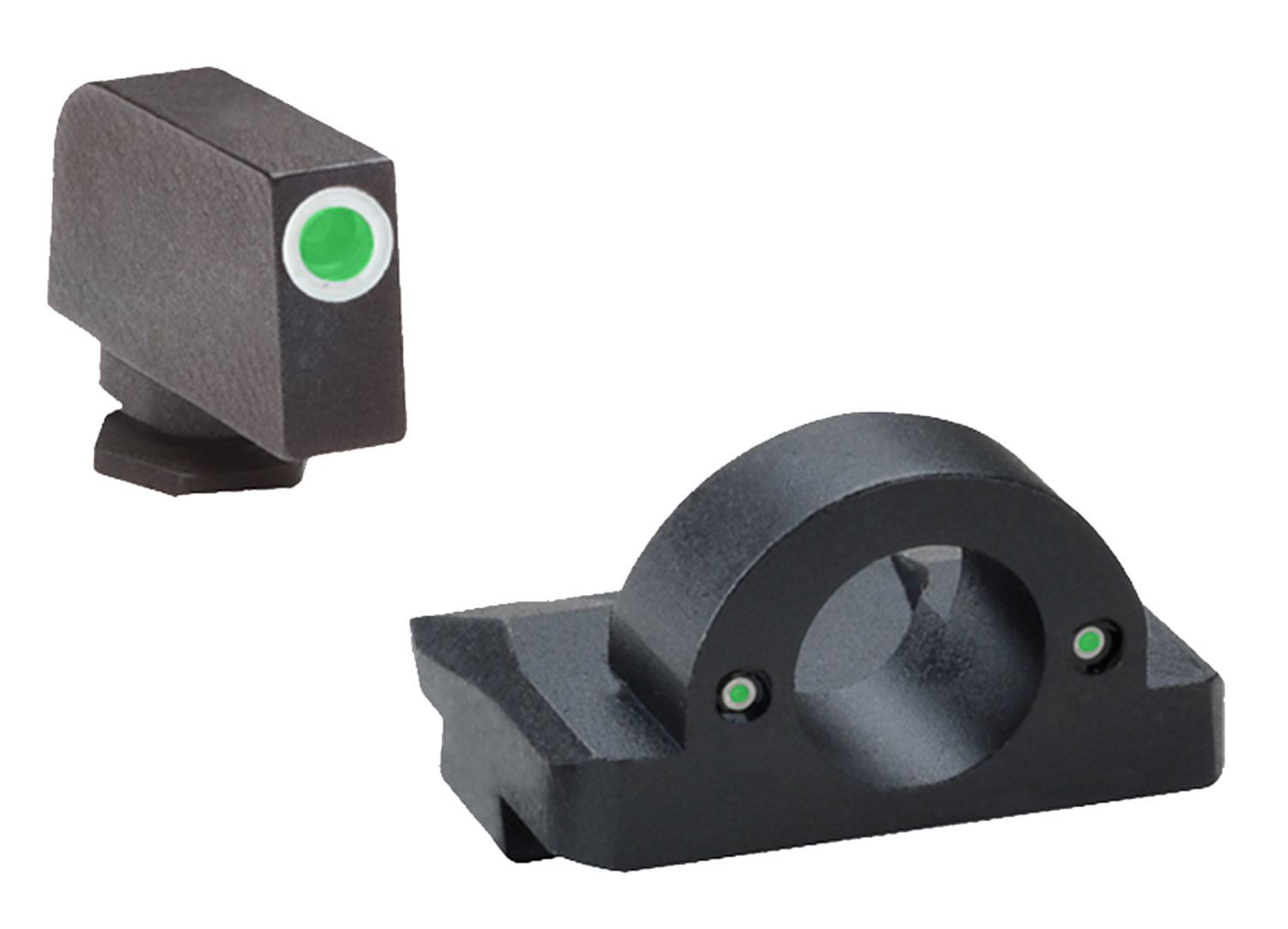 AmeriGlo GL126 Ghost Ring Sight Set for Glock Green Tritium White Outline Front Sight-Green Tritium Rear Sight 3 AmeriGlo GL126 Ghost Ring Sight Set for Glock Green Tritium White Outline Front Sight-Green Tritium Rear Sight