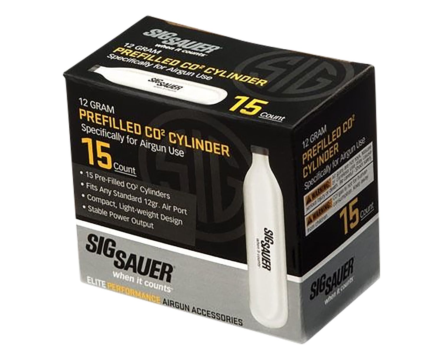 Sig Sauer Airguns AC1215 CO2 Cylinders 12 gram 15 Per Pack 3 Sig Sauer Airguns AC1215 CO2 Cylinders 12 gram 15 Per Pack
