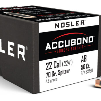 Nosler 53780 AccuBond  22Cal 70gr Spitzer Point 50/Box
