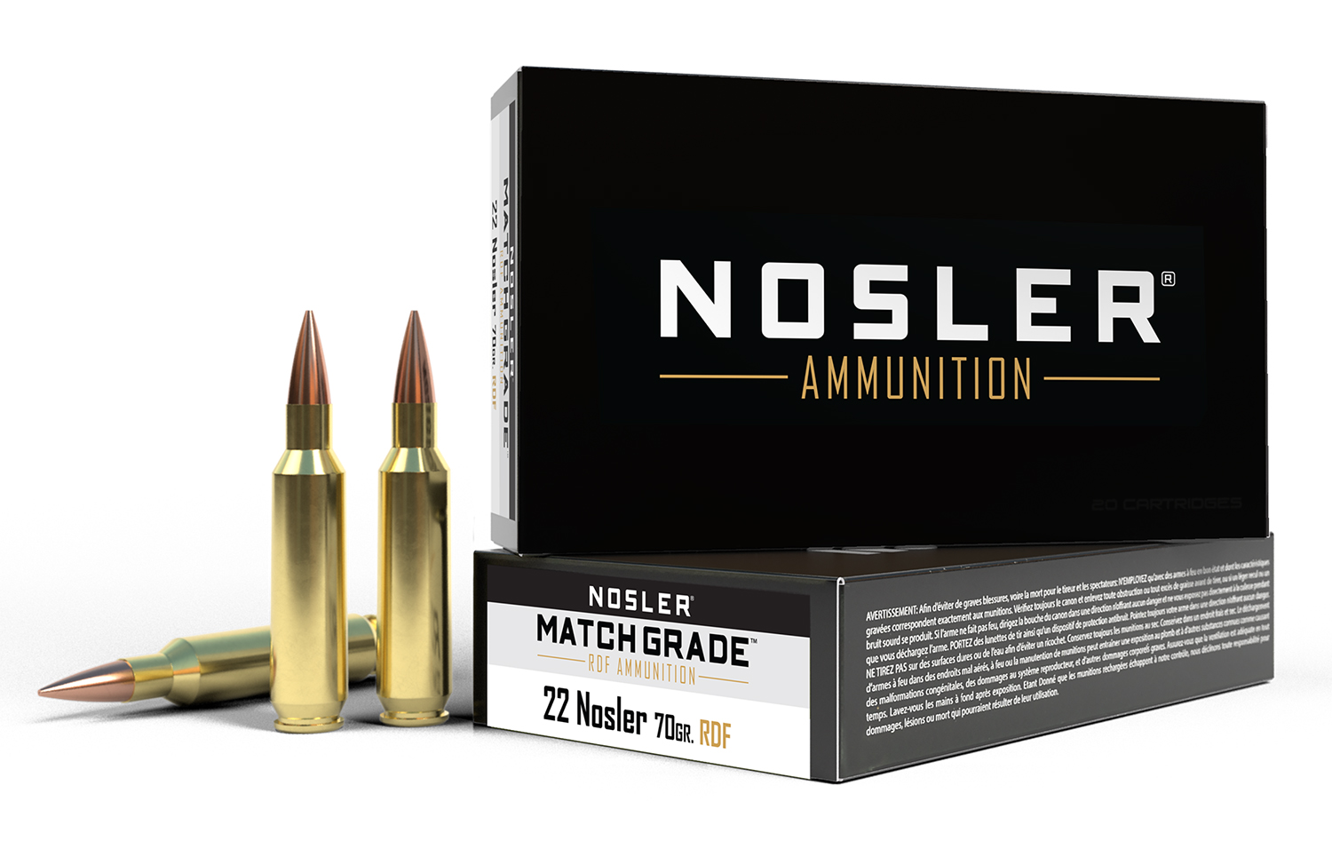 Nosler 60124 Match Grade RDF 22Nosler 70gr RDF Hollow Point Boat Tail 20 Per Box/10 Case 3 Nosler 60124 Match Grade RDF 22Nosler 70gr RDF Hollow Point Boat Tail 20 Per Box/10 Case