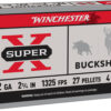 Winchester Ammo XB124 Super X 12Gauge 2.75" 27Pellets 4Buck Shot 5 Per Box/50 Case 2 65082