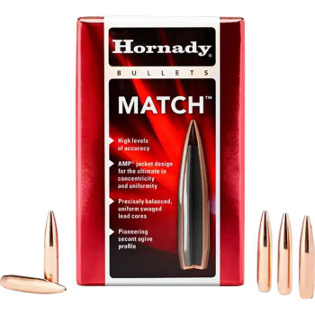 Hornady 30733 Match  30 Cal .308 208 gr Hollow Point Boat Tail Match 100 Per Box/ 15 Case