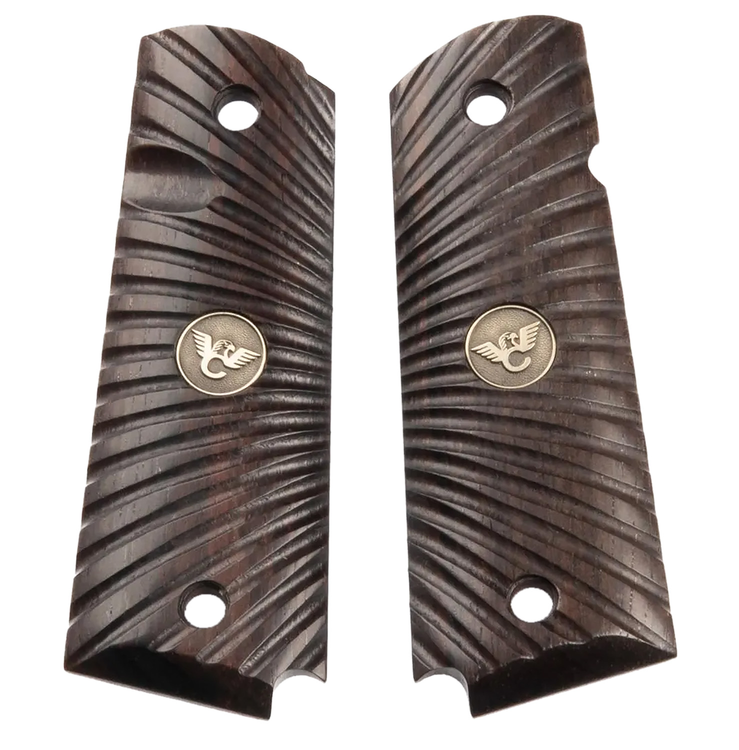 Wilson Combat 351MFS Side Panel Grips Full Size Starburst Cocobolo 3 Wilson Combat 351MFS Side Panel Grips Full Size Starburst Cocobolo