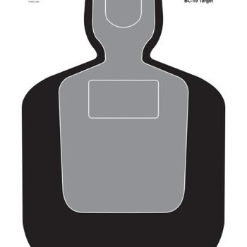 Birchwood Casey 37201 EZE-Scorer BC-19 Silhouette Paper Hanging Universal 12" x 18" Black/Gray/White 10 Pk.