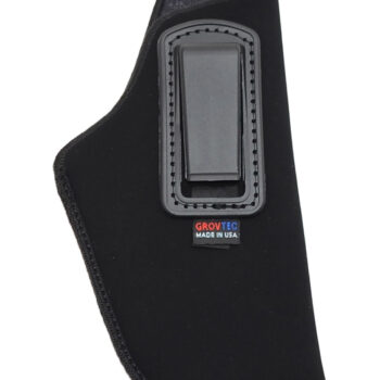 GrovTec US Inc GTHL14115R Inside The Pants  IWB Size 15 Black Suede Belt Clip Fits Large Semi-Auto 3-4" Barrel Right Hand