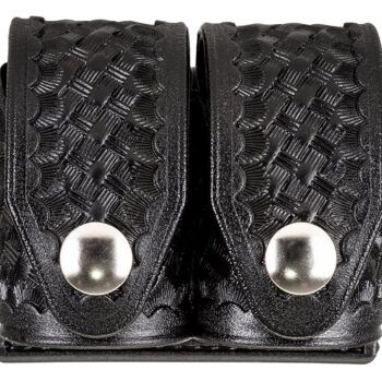 HKS 203BMBN SpeedLoader Case  Double Medium Black Hytrel Belt Loop Belts 2.25" Wide