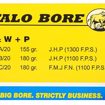 Buffalo Bore Ammunition 23B20 Heavy Strictly Business 40S&W +P 180gr Jacket Hollow Point 20 Per Box/12 Case