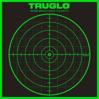 TruGlo TG10A6 Tru-See Grid Self-Adhesive Heavy Paper Black/Green 12"x12" Bullseye 6 Pack