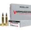 Nosler 40223 Varmageddon 223Rem 62gr Flat Base Hollow Point 20 Per Box/20 Case 2 88223