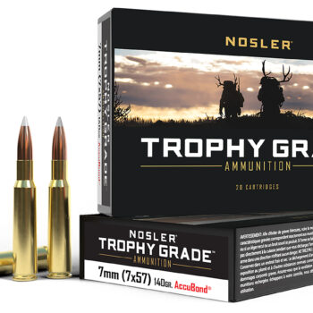 Nosler 47118 Trophy Grade  7x57mmMauser 140gr Nosler AccuBond 20 Per Box/10 Case