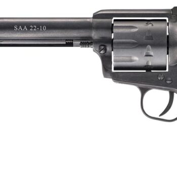 Chiappa Firearms CF340170 SAA 1873  Medium Frame 22 LR 10 Shot, 7.50" Blued Steel Barrel, Blued Steel Frame, Blued Cylinder, Black Plastic Grip, Exposed Hammer