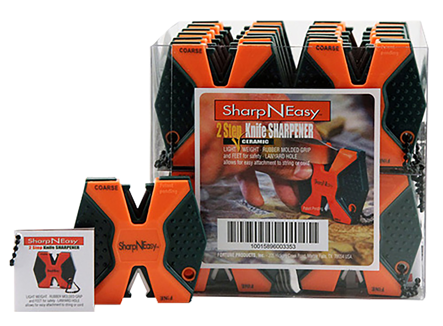 AccuSharp 335CD SharpNEasy 2-Step Sharpener Hand Held Fine/Coarse Ceramic Stone Sharpener Black/Orange Plastic 24 3 AccuSharp 335CD SharpNEasy 2-Step Sharpener Hand Held Fine/Coarse Ceramic Stone Sharpener Black/Orange Plastic 24