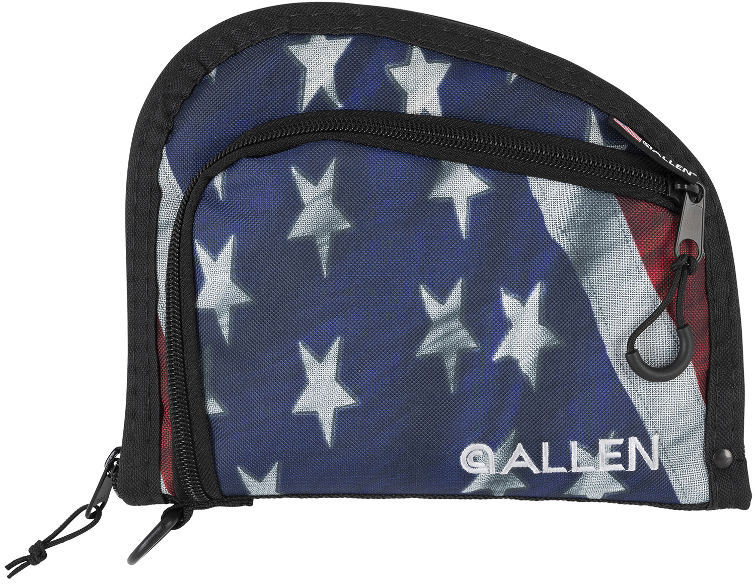 Allen 7719 Victory Auto Fit Handgun Case USA Flag Endura w/Black Trim, 1-Pocket, Knit Lining, Foam Padding & Lockable Zippers 9" x 7" Interior Dimensions 3 Allen 7719 Victory Auto Fit Handgun Case USA Flag Endura w/Black Trim, 1-Pocket, Knit Lining, Foam Padding & Lockable Zippers 9" x 7" Interior Dimensions