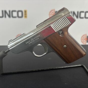 Alternative view of DAVIS P-32 .32ACP 3" NICKEL WOOD GRIPS 6RD ORIGINAL MAG EXCELLENT CONDITION USED