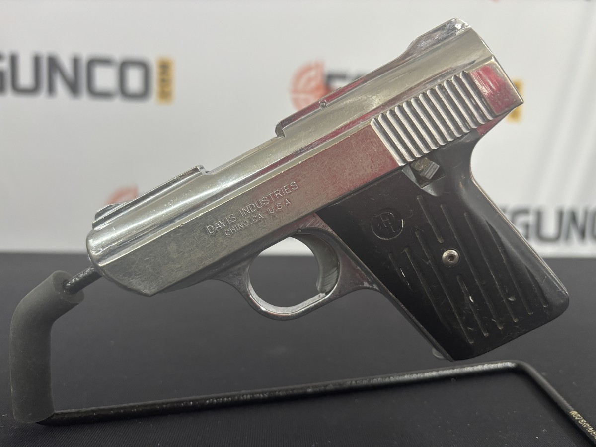 DAVIS P-380 .380 ACP 2.78" Semi-Auto Pistol Nickel Plated w/Magazine USED 4 DAVIS P-380 .380 ACP 2.78" Semi-Auto Pistol Nickel Plated w/Magazine USED - Image 2