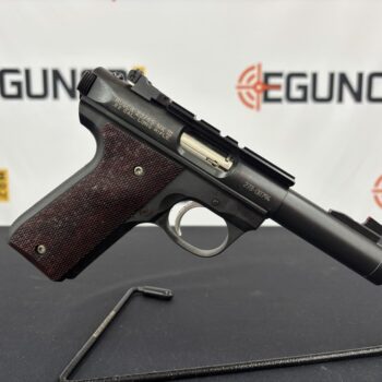 RUGER 22/45 MARK III THREADED WOOD GRIPS MKIII .22LR 10RD USED