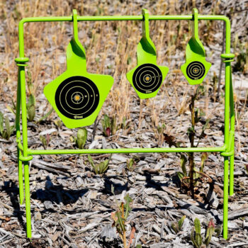 SME SMEST22FLD Spinning Target  Handgun Steel Black/Green Bullseye Illustration Impact Enhancement Motion