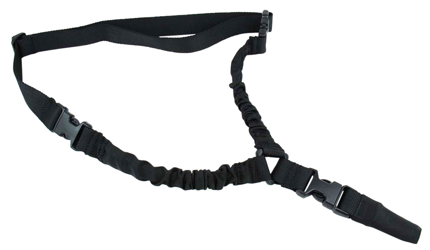 TacFire SL002B One Point Sling Black Nylon 30"-40" OAL Adjustable Double Bungee Rifle 3 TacFire SL002B One Point Sling Black Nylon 30"-40" OAL Adjustable Double Bungee Rifle
