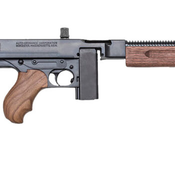 Thompson T110SH 1927A-1 Deluxe 45 ACP Caliber with 18" Barrel, 10+1 Capacity (Stick), Blued Metal Finish, American Walnut Stock Horizontal Wood Grip Right Hand