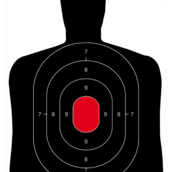 Birchwood Casey 35702 Dirty Bird BC-27 Silhouette Tagboard Hanging Pistol 12" x 18" Black/Red 100 Per Pkg