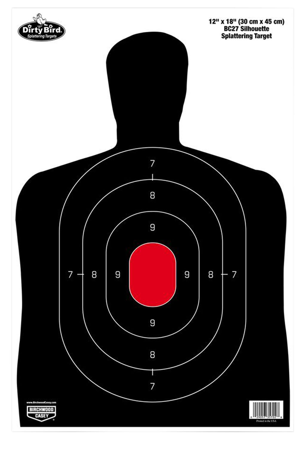 Birchwood Casey 35702 Dirty Bird BC-27 Silhouette Tagboard Hanging Pistol 12" x 18" Black/Red 100 Per Pkg 3 Birchwood Casey 35702 Dirty Bird BC-27 Silhouette Tagboard Hanging Pistol 12" x 18" Black/Red 100 Per Pkg